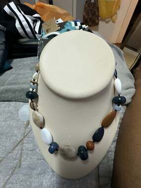 Universal Thread Semi Precious Beaded Statement Necklace